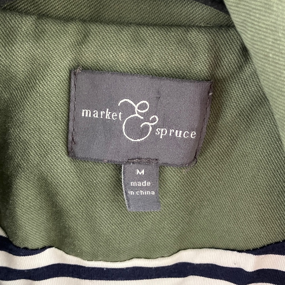 Market & Spruce olive green utility jacket size M - Picture 2 of 3